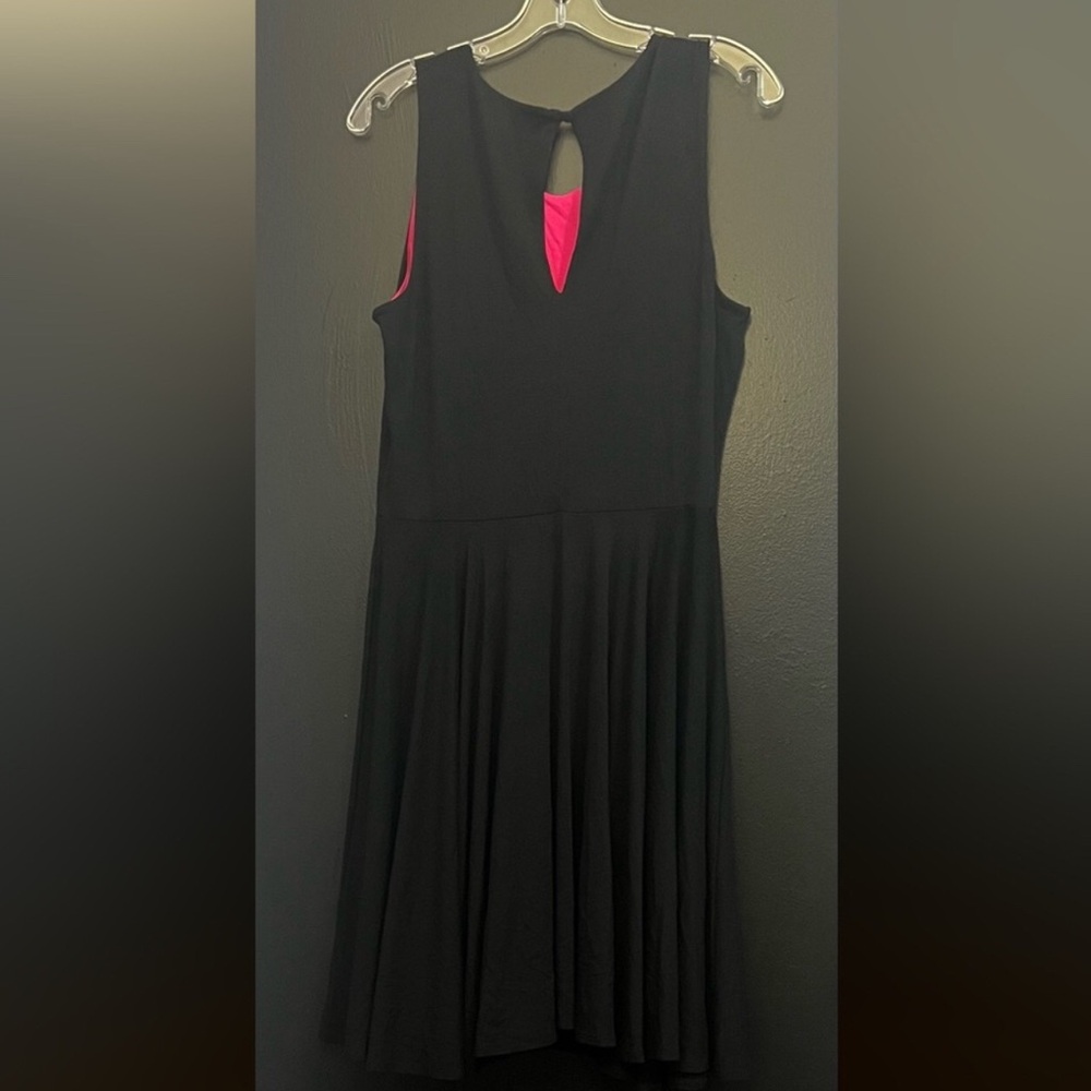 Cynthia Rowley Classic Black Sleeveless A-Line Midi Dress - Picture 3 of 5